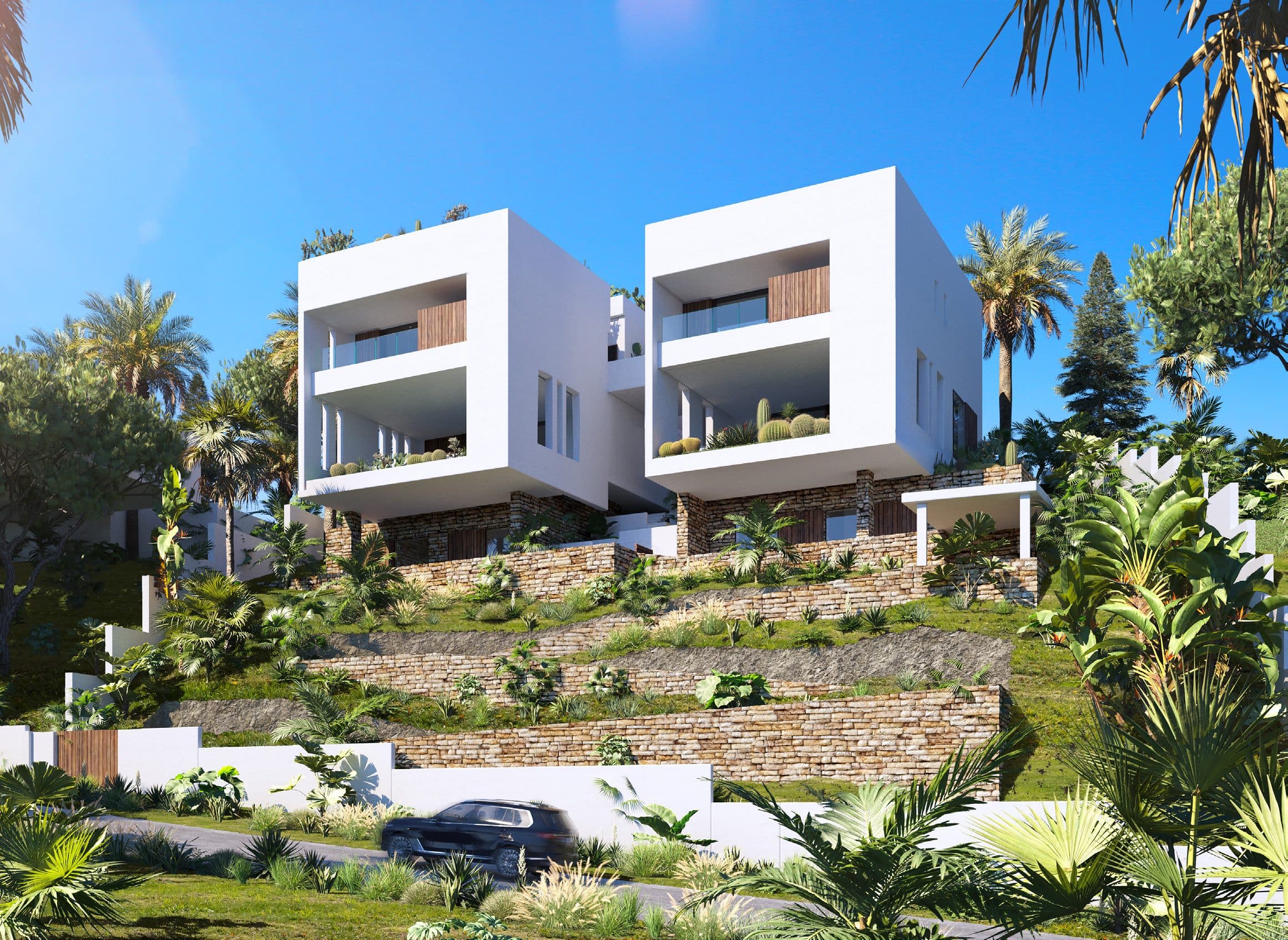 Les deux villas sur les hauteurs de Cabo Negro
