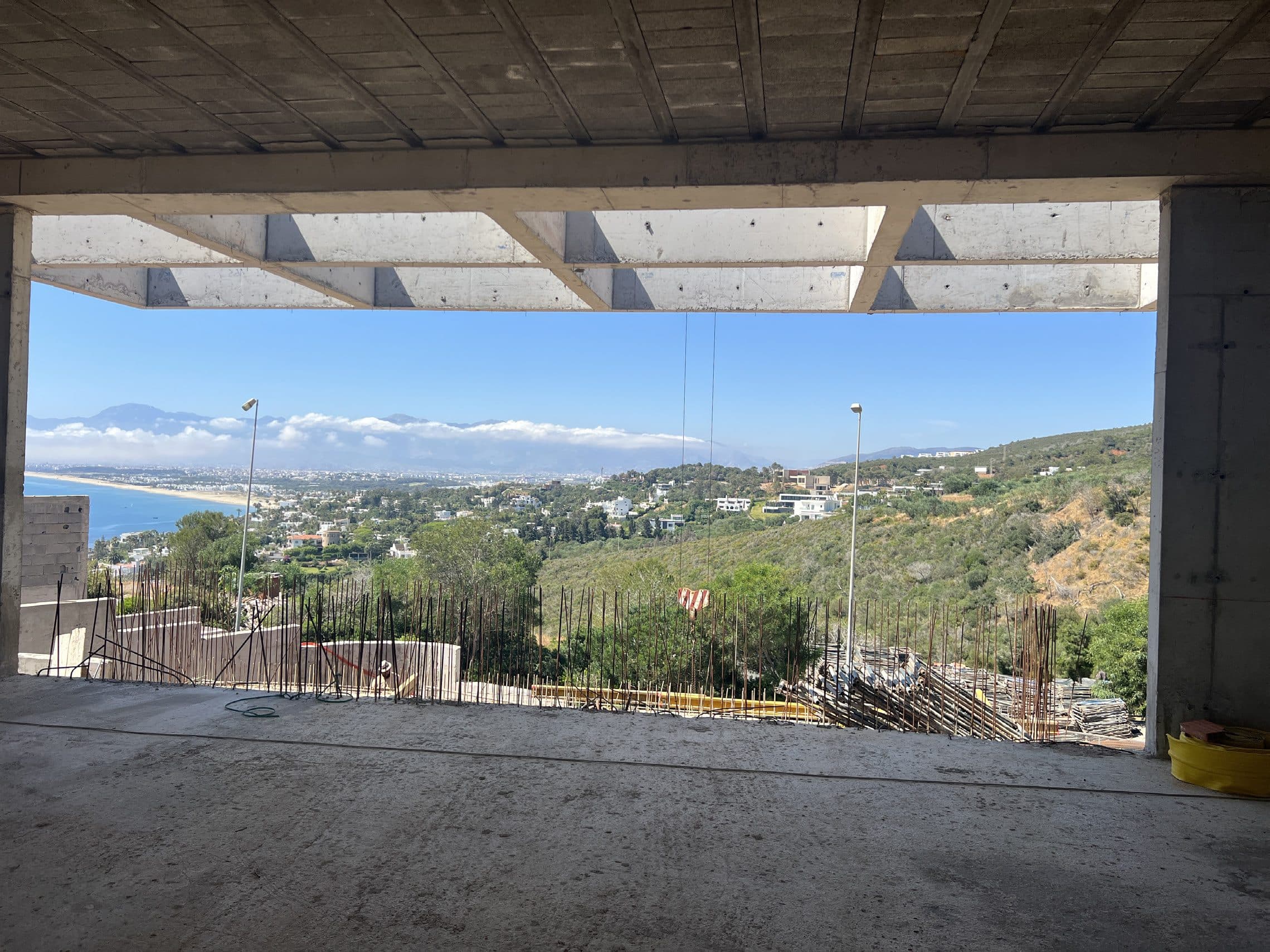 Chantier, vue sur la baie de Cabo Negro